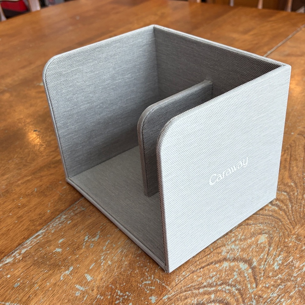Caraway Food Storage Bin Holder Organizer Cabinet Gray/Green Canvas